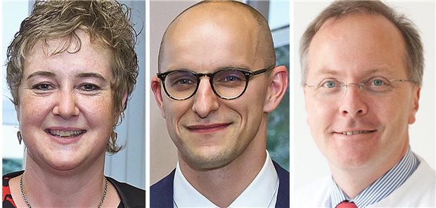 Das ausgezeichnete Team: Dres. Kerstin Kempf, Martin Röhling und Prof. Stephan Martin (v. links).
