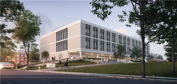 Neubau für Gießener Lungenforschung Das künftige „Institute for Lung Health“ in der Gießener Schubertstraße. Im Hintergrund ist das Biomedizinische Forschungszentrum zu sehen.