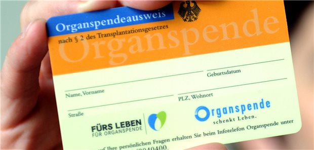 Ein Organspendeausweis.