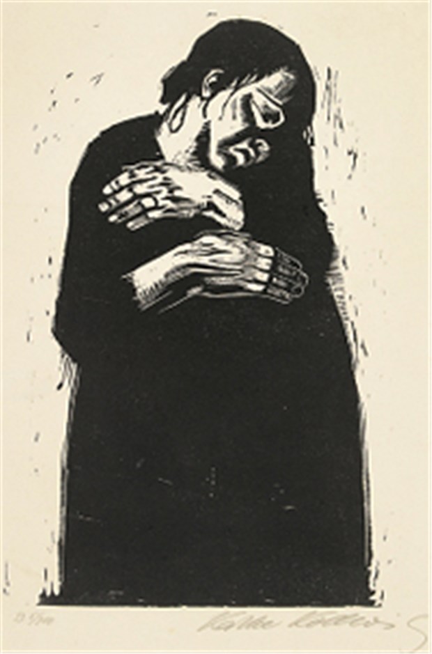 "Kunst ist wie Medizin - sie kann heilen" Dem Trauma des Ersten Weltkrieges ein Gesicht geben: Das fassungslose Leid zeigte Käthe Kollwitz mit "Die Witwe" von 1922/23. © Smith (3)
