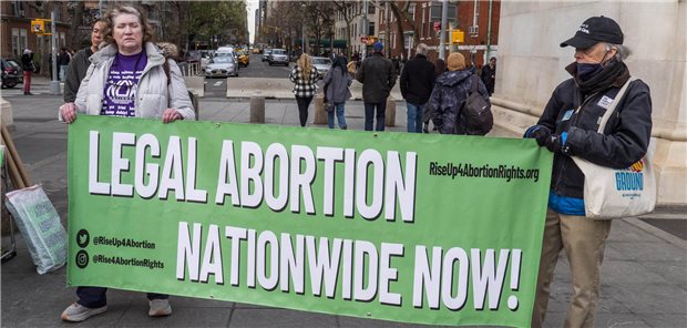 Demonstranten im April vorigen Jahres, die in New York für das Recht auf Abtreibung auf die Straße gingen.