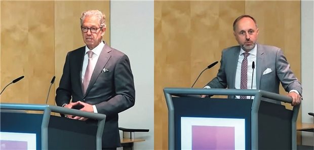 Der Einstieg der Praxen in die Impfkampagne bringe „augenscheinlich die erhoffte Wende“, zeigten sich KBV-Chef Dr. Andreas Gassen (links) und sein Vize Dr. Stephan Hofmeister bei der digitalen KBV-Vertreterversammlung überzeugt.