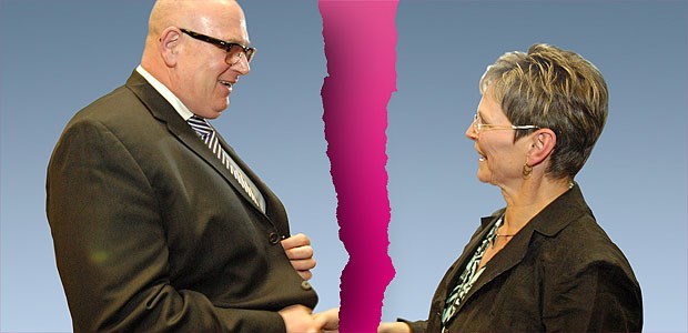 Showdown für Köhler und Feldmann Der KBV-Vorstand ist zweigeteilt: Dr. Andreas Köhler und Vize Regina Feldmann.