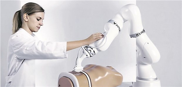 OP-Roboterassistent erhält renommierten Preis Der LBR Med Roboterassistent des Anbieters Kuka kann Ärzte bei Eingriffen unterstützen – zum Beispiel bei Endoskopien oder Biopsien.