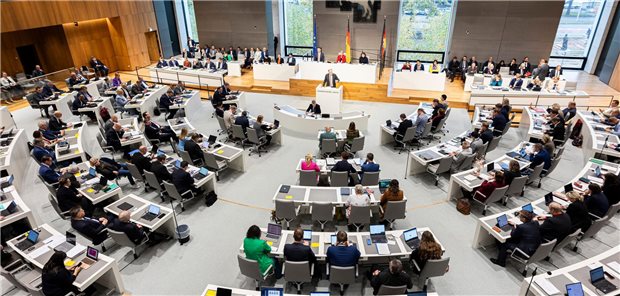 Der Plenarsaal des niedersächsischen Landtags