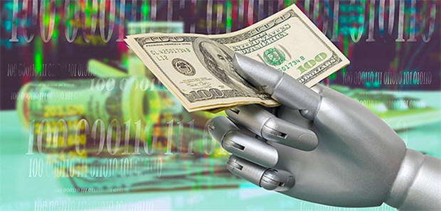 Ist der Computer der bessere Anleger? Der Roboter nimmt Geld in die Hand: Beim Robo-Advice investiert eine Software selbstständig.