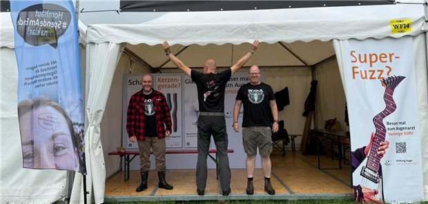 Der Stand von BVA und Stiftung Auge auf dem Wacken Open Air,