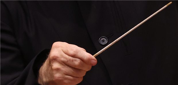 Der Taktstock von Sir Simon Rattle, dem neuen Chefdirigenten des Symphonieorchesters des Bayerischen Rundfunks