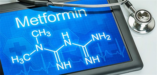 Der chemischer Aufbau von Metformin.