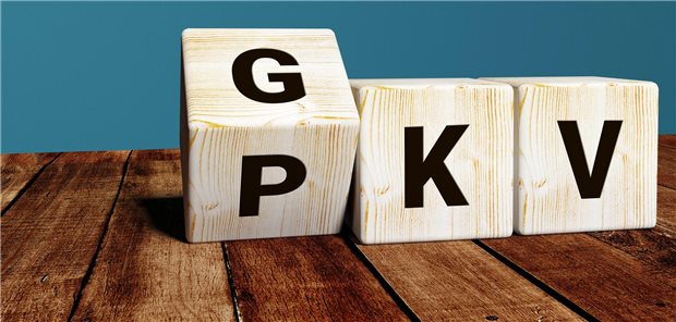 Ein Schriftzug GKV und PKV.