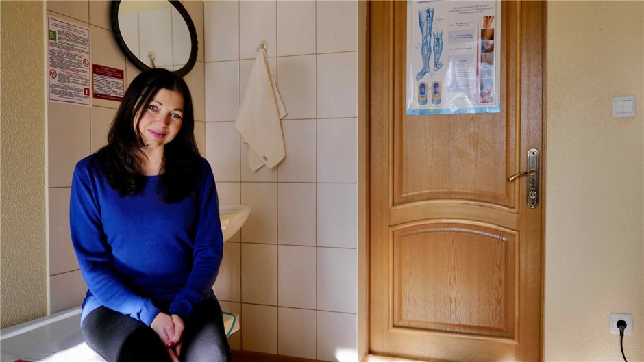 Die 43-Jährige Olena leidet unter Blutarmut und gehört zu den regelmäßigen Patie...