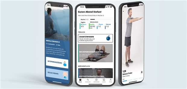 Die App „Kranus Edera“ des Unternehmens Kranus Health bietet Unterstützung für die Therapie von Patienten mit erektiler Dysfunktion.