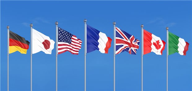 Die G7-Länder: Deutschland, Japan, USA, Frankreich, Vereinigtes Königreich, Kanada und Italien.