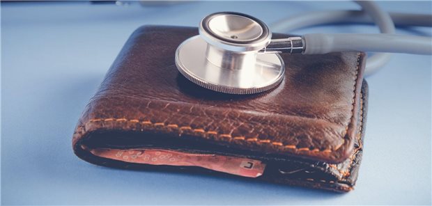 Portemonnaie mit Stethoskop