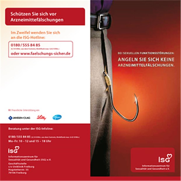 Preisgekrönte ISG-Kampagne Die ISG-Kampagne setzt auf eine drastische Bildsprache.