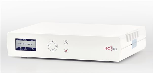 Die KoCoBox MED+  der KoCo Connector GmbH ist der erste, von der gematik zugelassene E-Health-Konnektor für den bundesweiten Rollout.