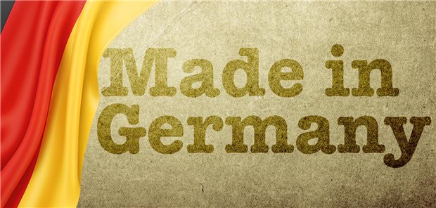 Deutsche Flagge und Aufschrift "Made in Germany"