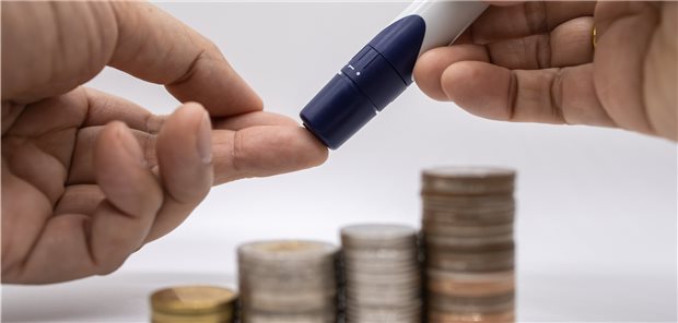 Glucosemessung über Münzstapeln.