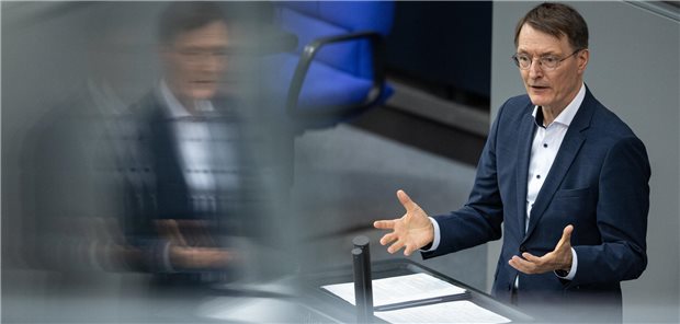 Karl Lauterbach am Donnerstag im Bundestag