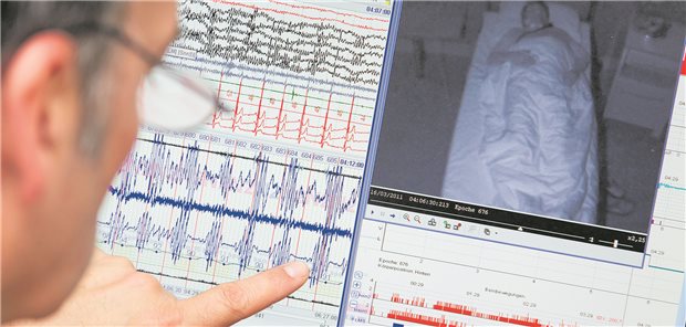 Die Polysomnografie gilt als Goldstandard bei der Insomnie-Diagnostik.