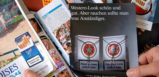 WHO will rigoroses Werbeverbot Die WHO fordert ein weltweites Werbeverbot für Tabakprodukte.