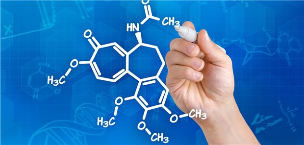 Colchicin für Herzinfarkt-Patienten? Warum die Gene entscheidend sein könnten Die chemische Struktur von Colchicin.