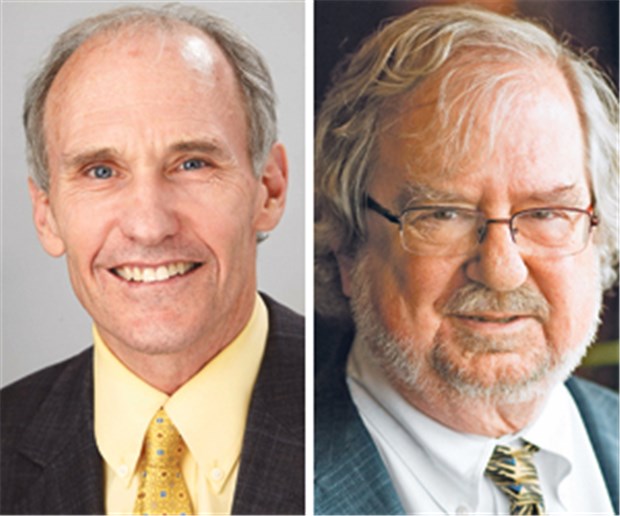 Forschung zur Immuntherapie gegen Krebs ausgezeichnet Die diesjährigen Preisträger: Professor Carl H. June (l.) und Professor James P. Allison.
