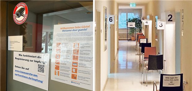 Die digitale Anmeldung und Terminvergabe ist das A & O der bürokratiearmen Impfkampagne in Baiersbronn-Obertal. Vor den Impfzimmern sollen Patienten bereits die Jacke ablegen – es soll alles zügig gehen.