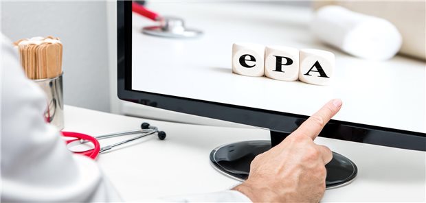 Bildschirm mit der Aufschrift ePA.