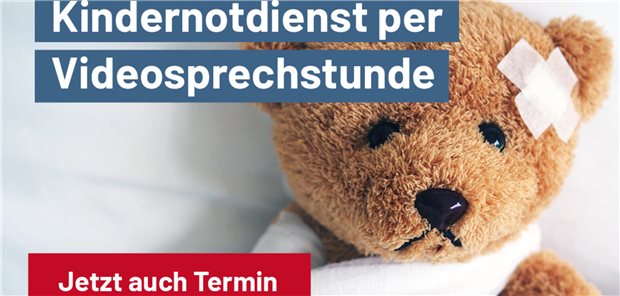 Poster der kinderärztlichen Videosprechstunde.