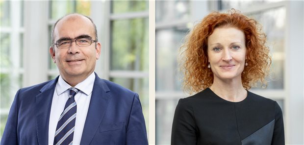 Das Foto zeigt Baden Württembergs KV-Chef Dr. Karsten Braun und Geschäftsführerin Susanne Lilie.