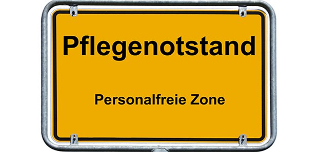 Volksbegehren Pflegenotstand „unzulässig“ Dieses Schild könnte an vielen Orten stehen: Pflegepersonal ist hierzulande oft Mangelware.