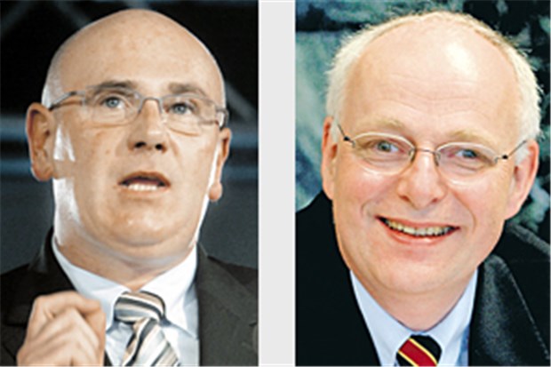 Experten zerpflücken Versorgungsgesetz Dr. Andreas Köhler, Kassenärztliche Bundesvereinigung (links) und Johann-Magnus von Stackelberg, GKV-Spritzenverband (rechts)