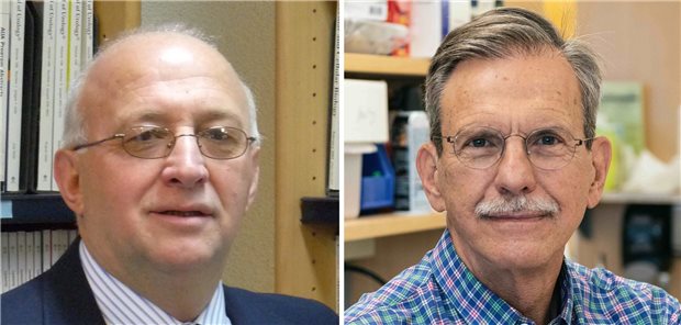 Robert-Koch-Preis geht an Entdecker der Integrine Francisco Sanchez-Madrid
(li) und Dr. Timothy Springer (re)