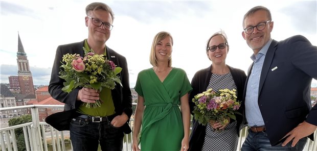 Katharina Kähler ist neue Vorsitzende der Krebsgesellschaft in Schleswig-Holstein Dr. Jan Nolde (stellvertretender Vorsitzender), Vanessa Boy (Geschäftsführerin), Dr. Katharina C. Kähler (Vorsitzende), Jörg Arndt (Schatzmeister) von der Schleswig-Holsteinischen Krebsgesellschaft (von links).