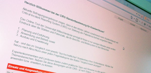 Online-Wissensspiel für Kliniken Ein Screenshot der Webseite: In dem Wissensspiel geben Experten Tipps zu ausgewählten Themenbereichen.