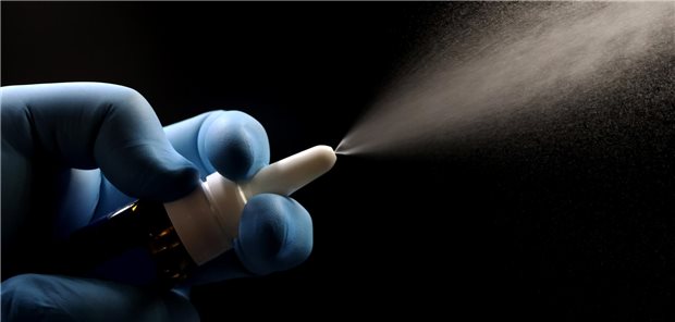 Sprühstoß eines Nasensprays