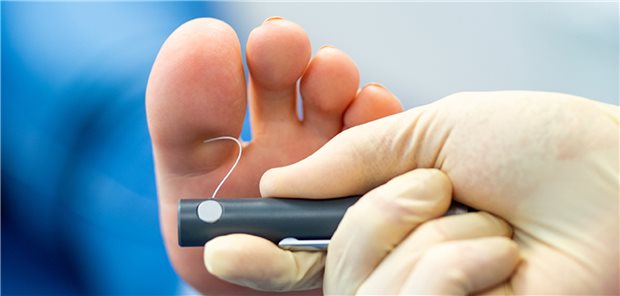 Ein Test auf Berührungsempfinden.