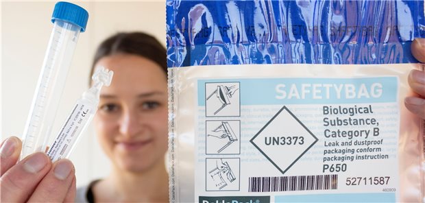 Corona-Test: Montags und freitags geschieht dies in der Praxis per PCR-Gurgeltest, mittwochs zusätzlich per konventionellem PCR-Text.