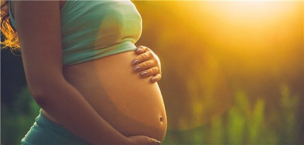 Hitze verkürzt Schwangerschaften Eine Schwangere vor der Sonne: Bei Hitze steigt die Geburtenrate an, haben Forscher festgestellt. Doch trotzdem kein Grund zur Panik beim Blick auf die Klimaerwärmung, so Ärzte in Stellungnahmen.