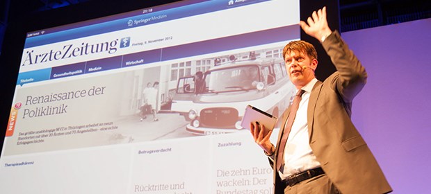 Der Grundstein für die nächsten 30 Jahre ist gelegt Eine neue App für Ärzte: Harm van Maanen präsentiert die Ärzte Zeitung digital.