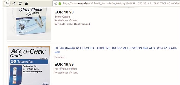 Wettbewerb belebt auch das Geschäft der Wettbewerbszentrale Einfach mal selbst probieren: Der Handel mit Blutzuckerteststreifen floriert auch auf Ebay. Etliche Angebote rangieren unter „privater Verkäufer“. Damit werden Verbraucherrechte umgangen und Kostenträger geschädigt.