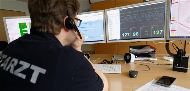 Einsatzplatz eines Telenotarztes