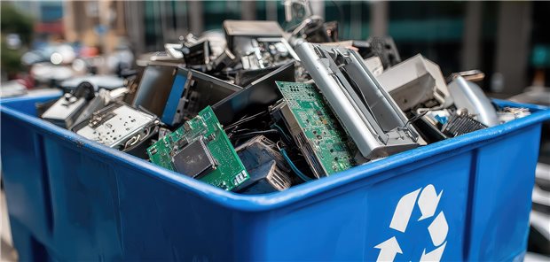 Container mit Elektroschrott