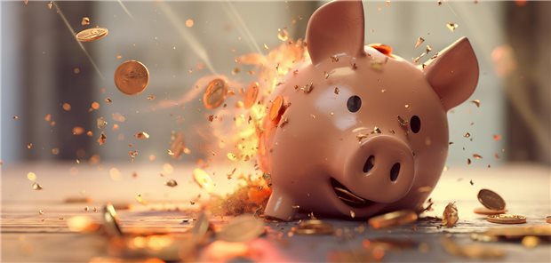 Explodierendes Sparschwein