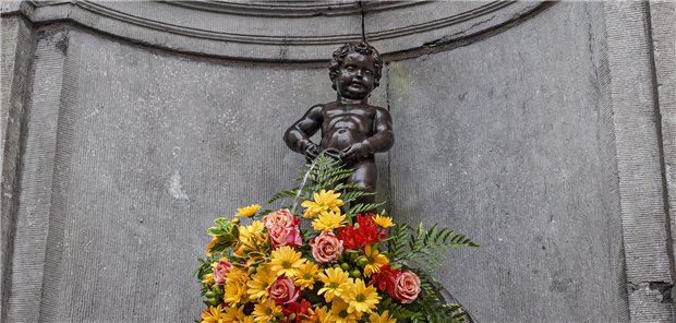 Endloser Harndrang: Die Bronzestatue Manneken Pis ist eines der Wahrzeichen Brüssels.