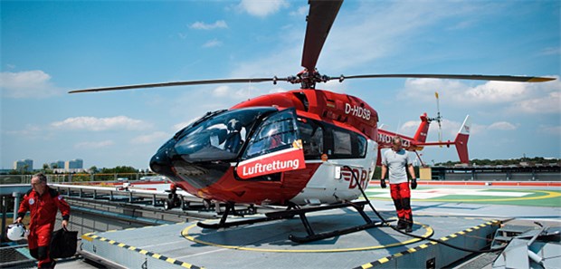 Dobrindts 'Luftnummer' lässt Rettungsflieger aufatmen Erfüllt alle EU-Vorgaben: "Christoph Berlin" auf dem Dach des Unfallkrankenhauses Berlin.