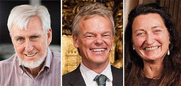 Medizin-Nobelpreis für Entdeckung des 'inneren GPS' Erhalten den Medizin-Nobelpreis (v.l.): John O‘ Keefe aus den USA und das norwegische Ehepaar May-Britt und Edvard Moser.