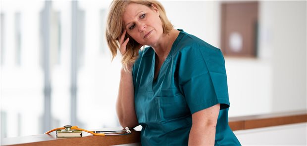 Eine erschöpfte Ärztin