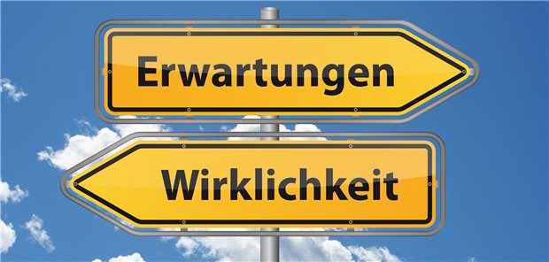 Erwartungshaltungen müssen der Realität nicht zwangsläufig entgegengesetzt sein. Sieht natürlich im Bild besser aus.